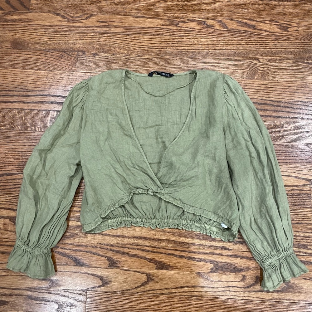 Zara green top